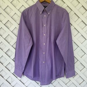 Lauren Ralph Lauren Gingham Regular Fit Stretch Long Sleeve Shirt 17, 34/35